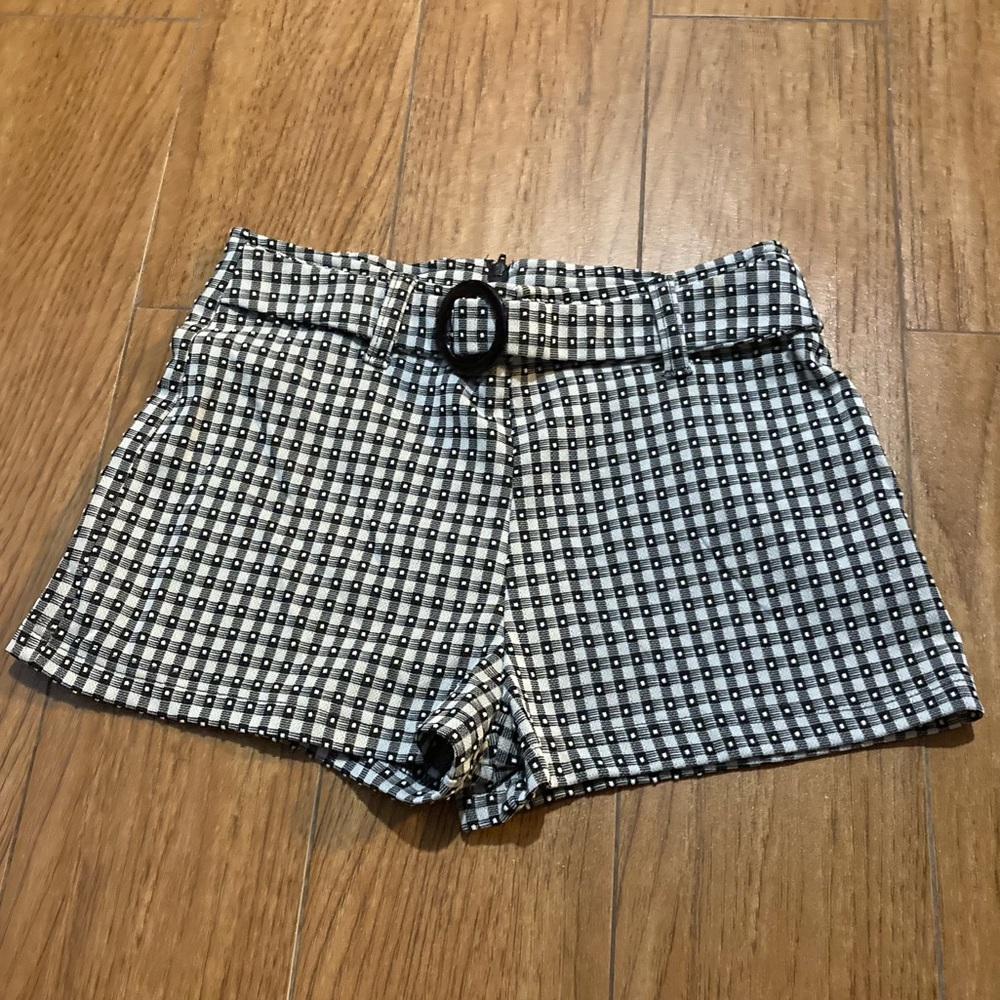 Vintage 90s “Space Girlz” High Waisted Gingham Shorts Retro 50s Cut